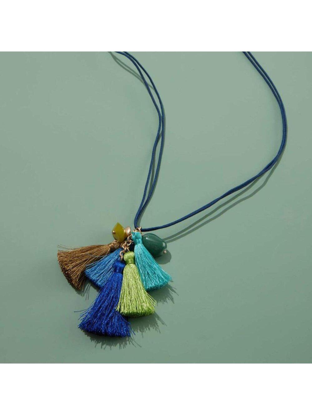 J.Jill Seaside Oasis Tassel Cluster Necklace